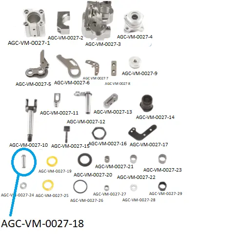 VDW CRP-HCP WEFT SCISSORS PARTS 18 / VDW CRP-HCP WEFT MAKAS PARÇALARI 18