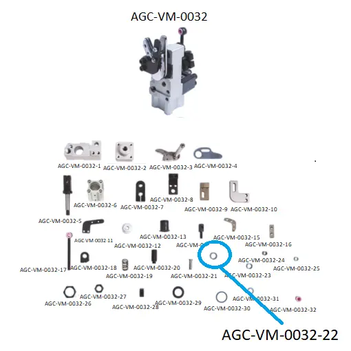 VDW CRM SCISSORS PARTS 22 / VDW CRM MAKAS PARÇALARI 22