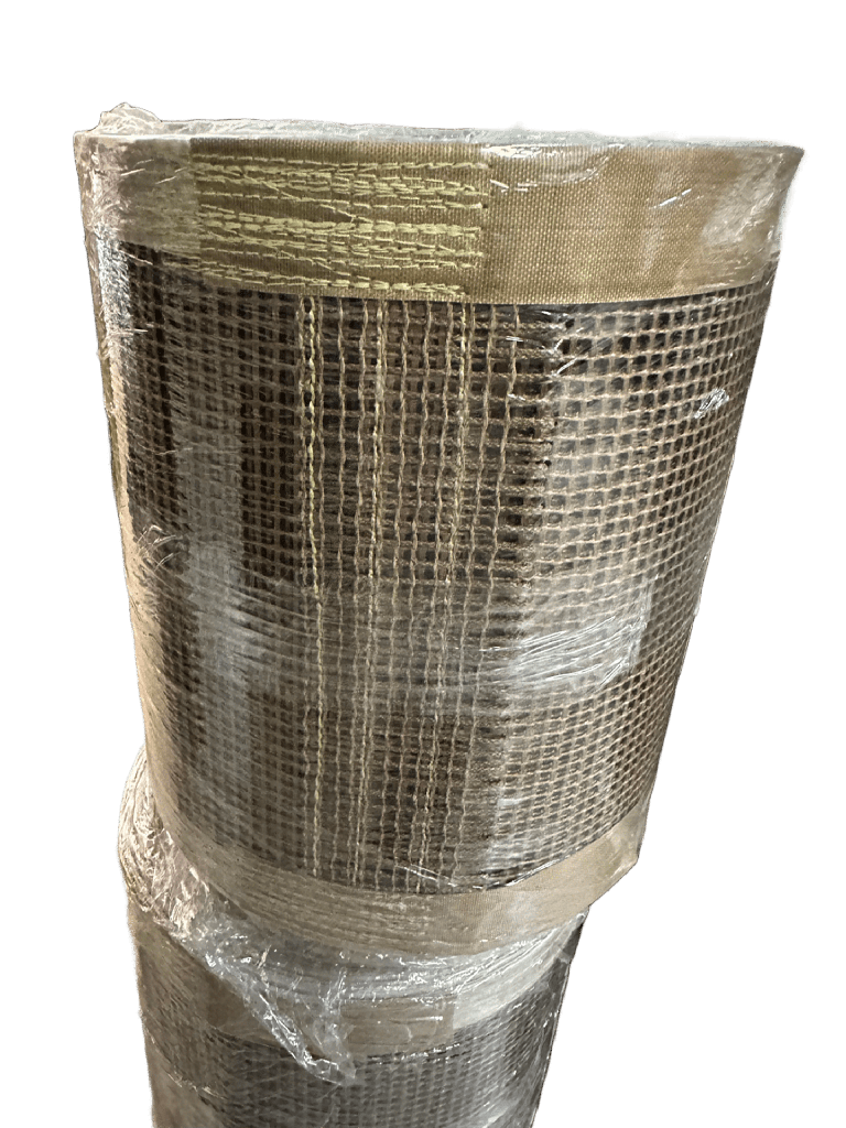 Power heatset Machine's drying conveyor belt 4*4 pore sizes  25.4 cm width, 28.232MT long Roll