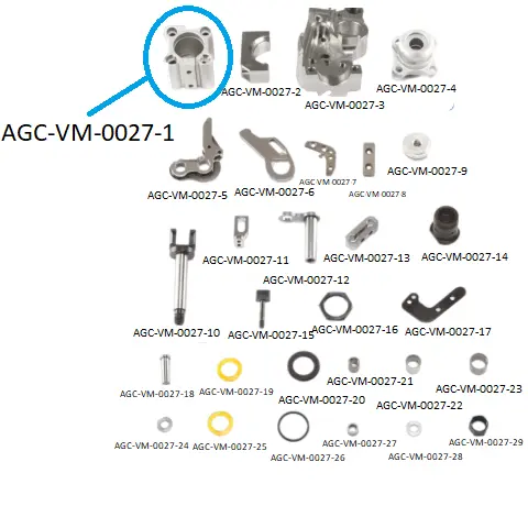 VDW CRP-HCP WEFT SCISSORS PARTS 1  / VDW CRP-HCP WEFT MAKAS PARÇALARI 1