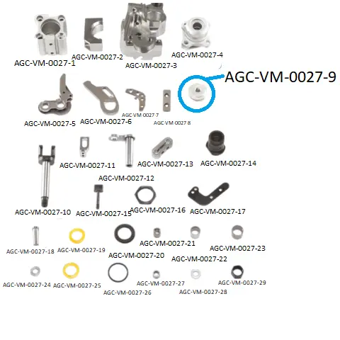VDW CRP-HCP WEFT SCISSORS PARTS 9 / VDW CRP-HCP WEFT MAKAS PARÇALARI 9 
