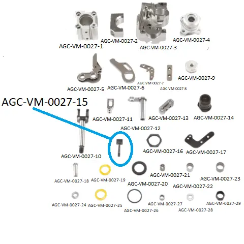 VDW CRP-HCP WEFT SCISSORS PARTS 15 / VDW CRP-HCP WEFT MAKAS PARÇALARI 15