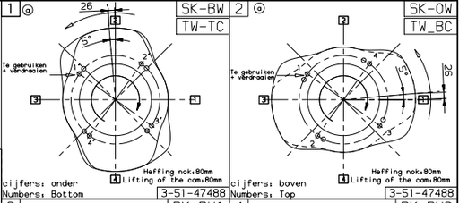 3-51-47488 11 Cam for Shaggy Looms